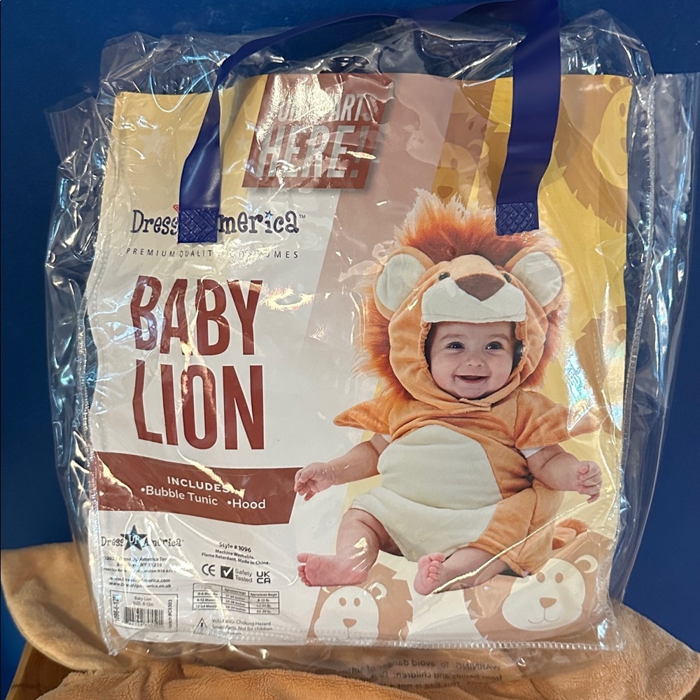 NWOT Dress Up America Baby Lion Costume Size 6-12
